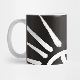 Eyes of the world abstract black and white Mug